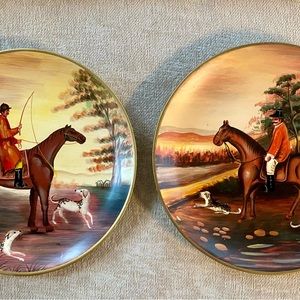 Decorative Horse Plate pair. 10.5 “